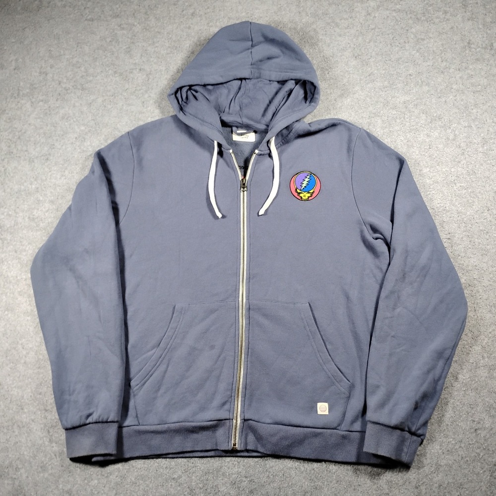 Marine Layer Grateful Dead Shoreline 1987 Zip Hoodie Blue Mens Medium